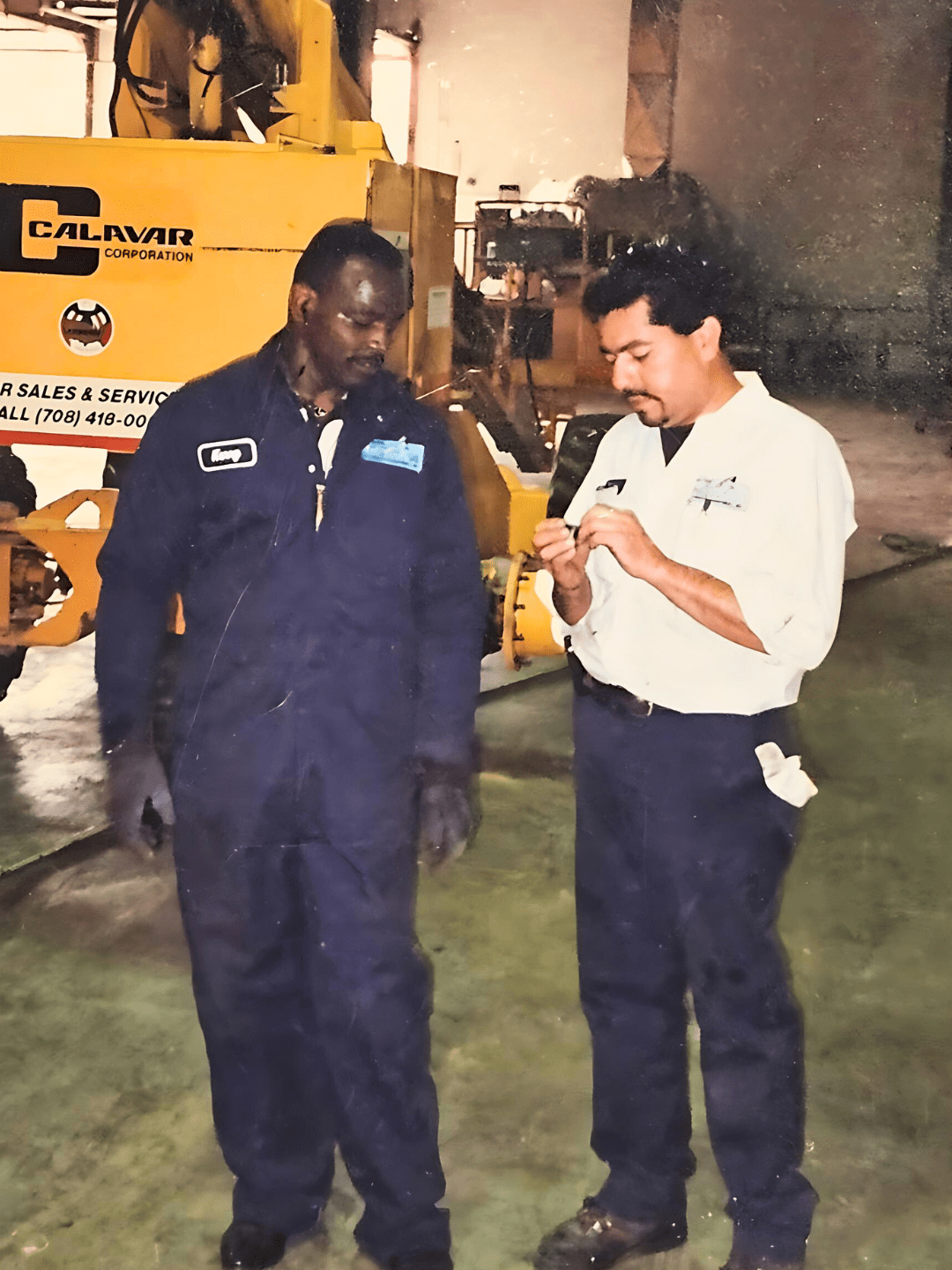 Walter Payton on the workshop floor